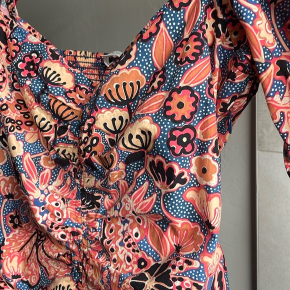 A.L.C chandler Puff Sleeve Floral Top - Picture 5 of 6